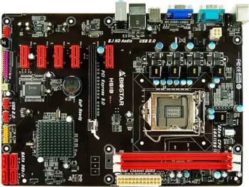 Usado Biostar placa-mãe H61B suporta Intel de segunda geração Core i7 / i5 / i3 1155 arquitetura de processadores