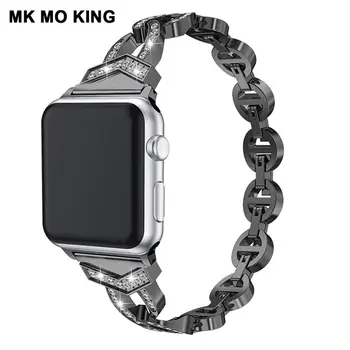 VO de Perfuração de Aço Inoxidável, Pulseira Cartier para Apple Iphone Papel de Homens X Iwatch 1 2 3 4 38 44mm as Mulheres da Faixa de Relógio de Pulseira Inteligente