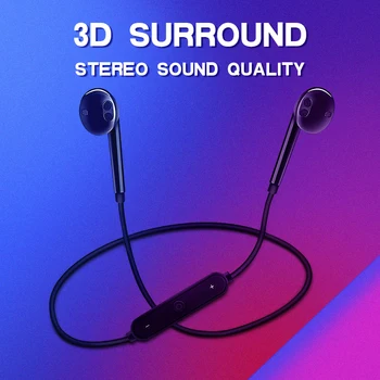 Sem fio Bluetooth Fone de ouvido Sports Fones de ouvido Estéreo 3D Built-In Microfone Elegante Fone de ouvido Bluetooth Suporte a uma Variedade de aplicações