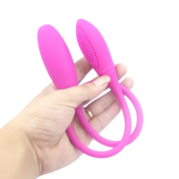 Fêmea de Carregamento USB de Cabeça Dupla Vibrador 7 Velocidades G-spot Vibrador Controlada Salto Sexo Ovos de Adultos Brinquedos Sexuais Para as Mulheres o Sexo Produto