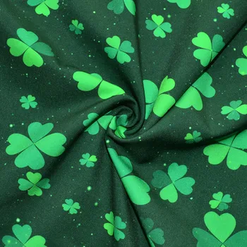 Dia de são Patrício Vestido das Mulheres de Saint Patrick Desfiles Shamrock Irish Retro Vestido de Trevo de Quatro Folhas Sorte de Festa de Impressão Swing Vestido 0