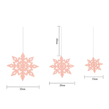 6pcs/set de Natal de Papelão Grande tridimensional do floco de Neve Janela Janela de uma Loja de Decoração de Festa de Família Adereços Decorativos