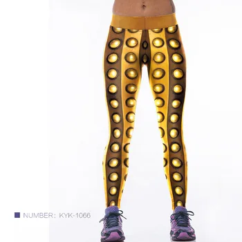 Novo Esporte Leggings 3D Impressão Digital Calças de Yoga Apertado Hip Fitness Yoga Calças Capri Calças Esportivas Mulheres