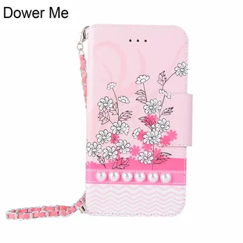 Dower Me De Moda Bela Flor Floral Flip Carteira Bolsa Case Capa De Couro Para Samsung Galaxy Note 8 S9 S8 Plus A5/7 J3/5/7