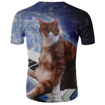 2020 novos homens O-pescoço curto mangas bonito raios cat t-shirt engraçada animal homens camiseta personalizada