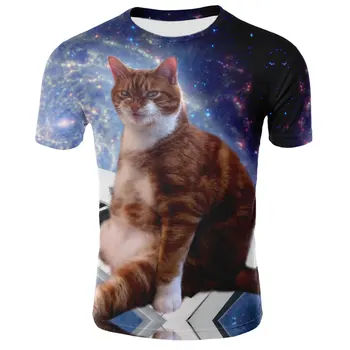 2020 novos homens O-pescoço curto mangas bonito raios cat t-shirt engraçada animal homens camiseta personalizada