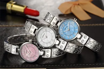Venda de inverno folga mulheres criativas fino pulseira de relógio de pulso breve a elegância do design de moda quartzo relógios de senhora