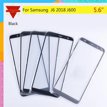 10Pcs/lot Para Samsung Galaxy J6 2018 J600 J600F Tela de Toque do Exterior Lente Vidro TouchScreen LCD Frontal de vidro Para J6+ plus J610