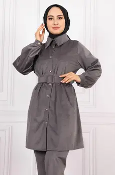Veludo Dupla Hijab Terno Preto Dubai Islâmica abaya robe vestido de túnica Marocaine turquia véu Muçulmano de roupas femininas vestidos de Ve