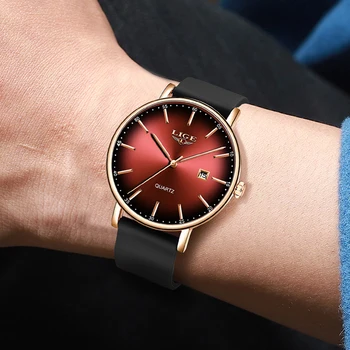2020 Criativo observar os Homens LIGE as melhores marcas de Moda de Luxo, Relógios de Quartzo Mens Impermeável Pulseira de Silicone Masculino do Esporte relógio de Pulso Reloj