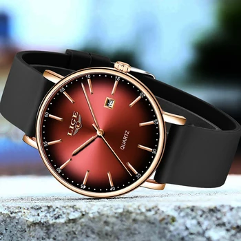 2020 Criativo observar os Homens LIGE as melhores marcas de Moda de Luxo, Relógios de Quartzo Mens Impermeável Pulseira de Silicone Masculino do Esporte relógio de Pulso Reloj