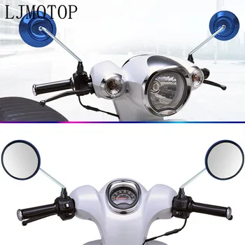 Moto Nova, o Espelho Traseiro da Vista Bicicleta Elétrica Espelhos retrovisores de Motocicletas Lado do Espelho 8mm Rodada Para a Kawasaki W800 Café KX 65 85