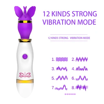 IKOKY Rotação Oral Vibrador 12 Velocidade de Língua Lambendo AV Vara Estimular o Clitóris uma Massagem no Peito Brinquedos Sexuais para a Mulher Masturbação