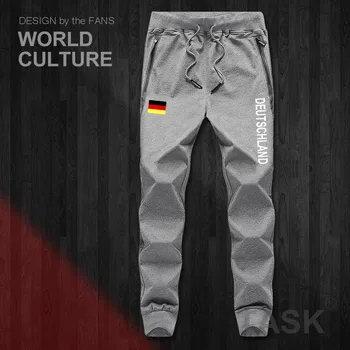 Alemanha Deutschland alemão DE mens calças de corredores de macacão de moletom para controlar o suor de fitness polar tático casual nação país