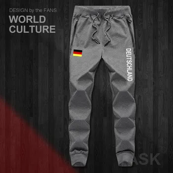 Alemanha Deutschland alemão DE mens calças de corredores de macacão de moletom para controlar o suor de fitness polar tático casual nação país
