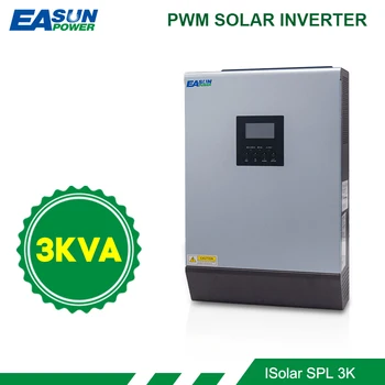 EASUN de ENERGIA Solar, Inversor de 3KVA 24V 220V Híbrido Inversor de Onda Senoidal Pura Built-in 50A PWM Controlador de Carga Solar Carregador de Bateria