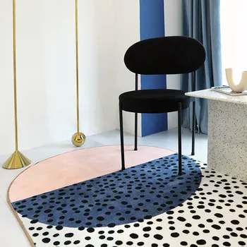 INS populares cor-de-rosa arte geométrica sala de estar tapete, estilo Nórdico resumo de cabeceira carpete, casa, decoração, tecidos, tapete