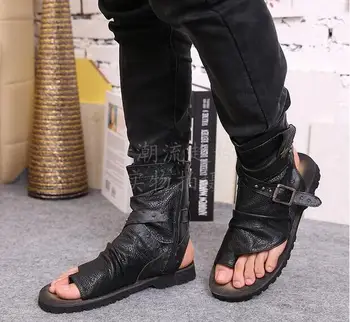 Italiano Mens Sandálias Da Moda Verão, Sapatos, Sandálias Gladiador Homens Casuais Sapatos De Couro Homens Luxo Flip-Flops