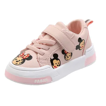 Disney sapatos de crianças de 2020, todos os novos-jogo dos desenhos animados do Mickey tênis baby calçados de moda do não-deslizamento suave de fundo coreano
