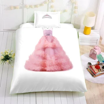 Nova moda infantil criativa estilo de roupa de cama de impressão digital menino menina padrão de conjunto de roupa de cama a Europa e a América do tamanho 2PCS