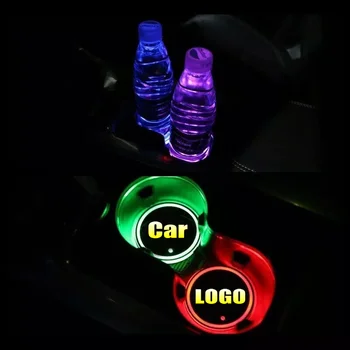 2X Led Carro Logotipo da Copa luzes Luminosa Coaster os Titulares de Bebidas Para Lexus IS250 RX300 350 330 RX450h GX470 460 IS200 300 ES300h ES250