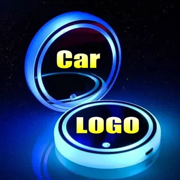 2X Led Carro Logotipo da Copa luzes Luminosa Coaster os Titulares de Bebidas Para Lexus IS250 RX300 350 330 RX450h GX470 460 IS200 300 ES300h ES250