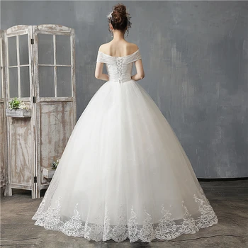 Lantejoulas Barco pescoço para Fora do Ombro do Vestido de Casamento de 2020 Novo estilo de Vestido De Noiva Para o Casamento Robe De Mariage Vestido de Noiva