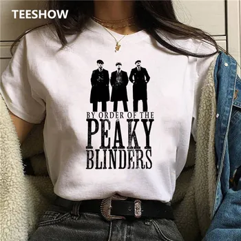 Peaky Blinder T-Shirt das Mulheres Harajuku Gráfica tees mulheres T-shirt Engraçada 90 Branca Camiseta Estética Estilo coreano Superior Tees Feminino