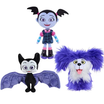 Junior Vampirin Vampire Girl Brinquedos de Pelúcia 18-25cm Vamp Batwoman Girl & Roxo Cão de Pelúcia Recheado de Brinquedos para Crianças Presentes