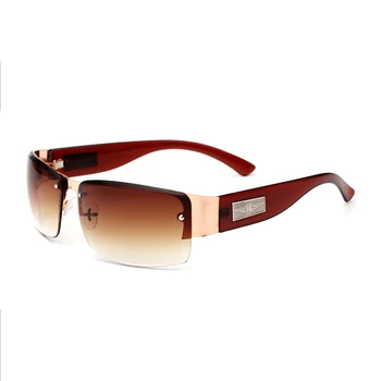 Homens Mulheres da Moda de Óculos de Marca de Designer Retrô Quadro Vintage Óculos de sol de Alta Qualidade UV400 Quadrado de Metal Armação Masculina óculos de sol