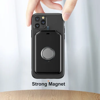 CASEIER Magnético sem Fio de Alimentação de Backup de Banco Para o iPhone 12 Mini Pro Max Suporte de apoio Anel Fino Carregador Portátil Powerbank Depositados
