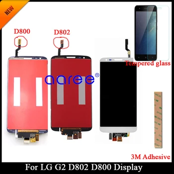 Testado Para LG G2 D802 D803 Display LCD para LG G2 D801 D802 D805 exposição do LCD da Tela de Toque do conjunto do Digitador