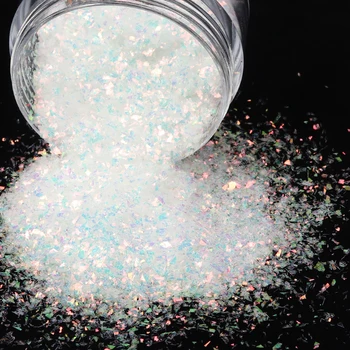 3Pcs Holográficos, Glitter Para Unhas Brilhante Iridescente Glitter Flocos de neve em Pó Lantejoulas, Paetês da Arte do Prego Decorações de Ferramentas de Manicure