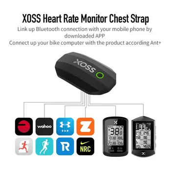 XOSS Peito Sensor de frequência Cardíaca Correia do Monitor de Bluetooth sem Fios ANT+ de Fitness Smart Sensor de Bicicleta