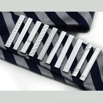 Luxo Empate Clipes para homens de Liga de Cobre 4cm Simples e Curto, prendedor de Gravata Delicates grade Quadrada Laca Homens Formal 