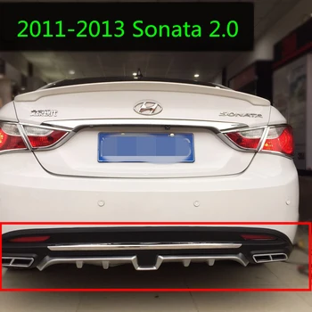 Para Hyundai Sonata Body kit spoiler Para 2011-2013 Sonata 8 ABS Traseiro lip spoiler traseiro pára-choque dianteiro, Difusor Protetor de pára-Choques