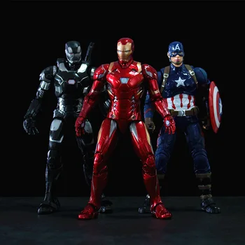 Disney Marvel Action Figure Brinquedos 17CM Vingadores Infinito Guerra do homem-Aranha, Capitão América, Homem de Ferro Thanos Hulk Bonecas com Caixa de Presente