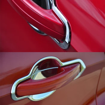 Para a Ford Escape Kuga 2013 2016 2017 ABS Cromado Porta do Carro protetor de punho Bacia Tampa Guarnição acessórios de estilo Carro de 8pcs
