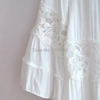 Vintage México Floral Bordado Branco do Laço VESTIDO Casual BOHO Mini Vestidos de mulheres de roupas de Verão, as Mulheres se vestem de Mulheres tops,Vestidos