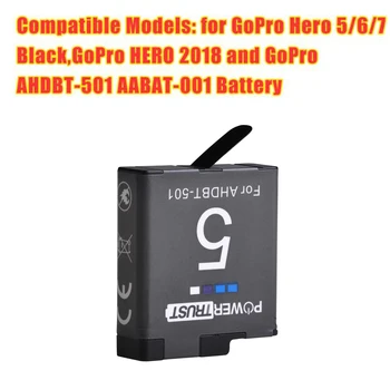 AHDBT-501 AHDBT501 Bateria para GoPro Hero 5 Bateria Hero 5 Preto Herói(2018) Hero 6 Herói 7 Preto Câmara Akku