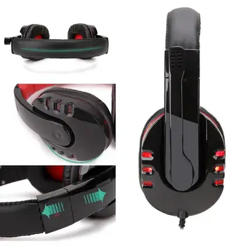 Com fio Estéreo de Fones de ouvido Fone de ouvido USB Gamer Com Microfone Headset Gamer para PS4/MP3/PC/Computador Fones de ouvido para Gamer