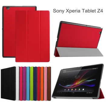 3-Dobrado Caso Para Sony Xperia Z4 Tablet de 10,1 polegadas SGP771 SGP712 Capa Magnética Para o Sony Xperia Z4 Tablet Ultra 10.1