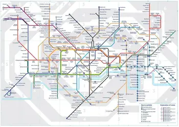 O Metro de londres Mapa do metrô de Arte Impressão de Filme de Seda Cartaz Decoração Home da Parede 24x36inch