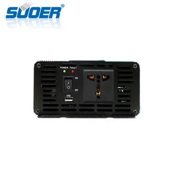 Suoer【 modificado Inversor 】 12V 220V 500W DC para AC Inversor de Energia Solar Com Built-In 10A Controlador de Carga Solar(SUS-500A)