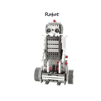 DIY 4-em-1 Robô Espaço Exploração remota do Conjunto de Blocos de controle de Construção de Robótica Vechicle Motorizado TRONCO modelo educacional kit