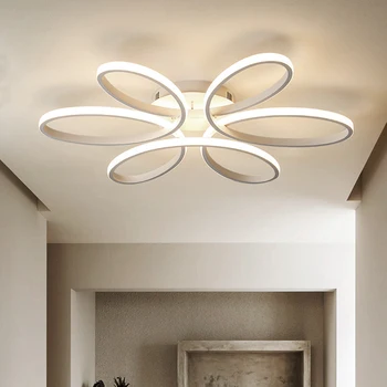 Moderno LED Luzes do Teto para sala de estar, Quarto AC85-265V Branco/Preto cor de controlo Remoto da iluminação interna da Lâmpada do Teto