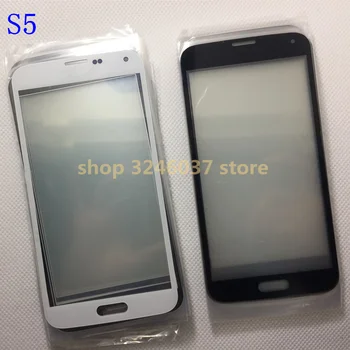 10pcs AAA+preto/branco/azul Substituição LCD Frontal de Vidro da Tela de Toque Lente Externa Para Samsung S5 i9600 G900 G900F G900A G900P