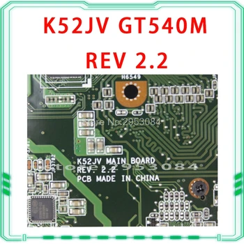 Venda quente Para Asus K52JV REV 2.2 PGA989 GT540M HM55 N12P-GS-A1 de memória VRAM DDR3 para computador Portátil placa-mãe K52JV Totalmente testado S-4
