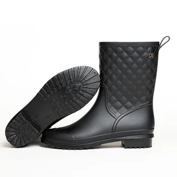 Novas mulheres botas de chuva senhora da água da chuva sapatos ourdoor rainboots Italiano da borracha do Pvc rainboots senhora sapatos Impermeáveis yui89