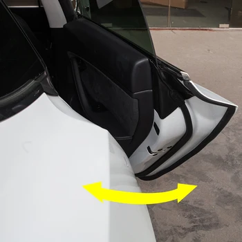 6PCS Porta do Carro Kit de Vedação de Portas de Guarnição de BORDA de Moldagem Tempo Selo Faixa de Redução de Ruído do Vento Kit Para o Tesla Model 3 Selo Acessórios